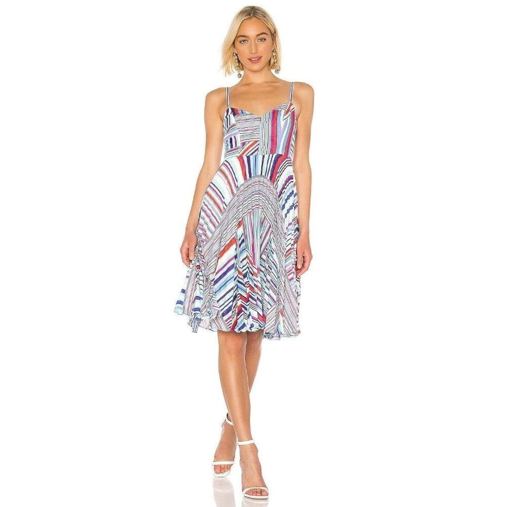 Parker Multicolor Striped Midi Dress